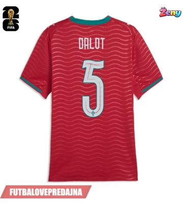 Lacne Ženy Futbalové dres Portugalsko Diogo Dalot #5 MS 2026 Krátky Rukáv - Domáci